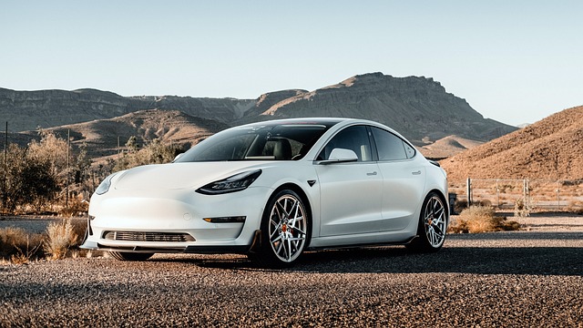a Tesla car