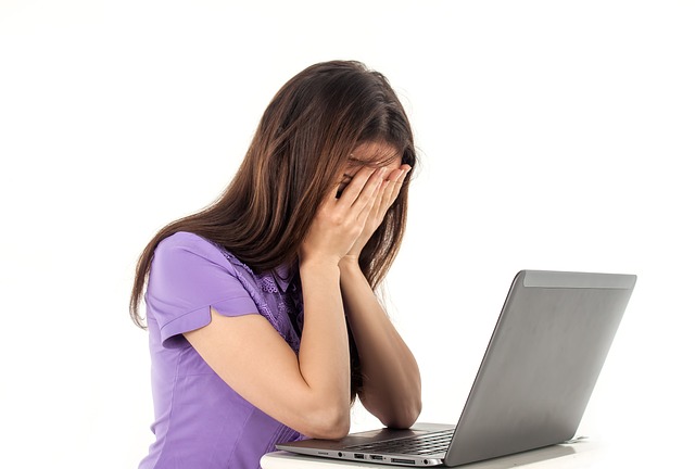 woman with headache