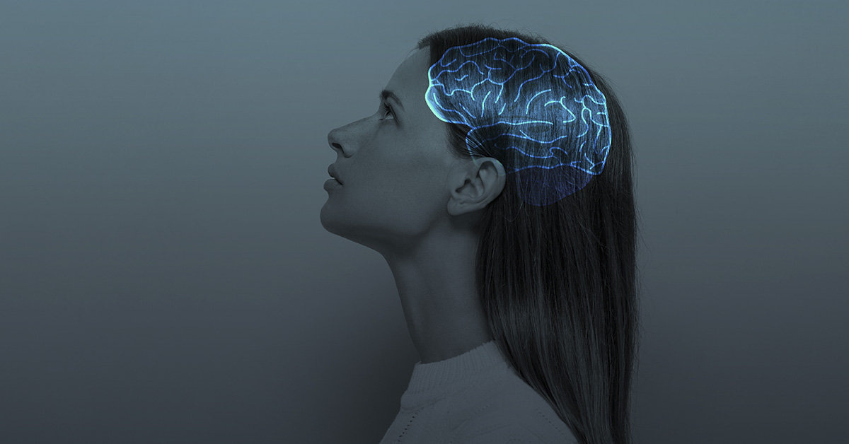 Women's mental health. The concept of the nervous system of the brain. Thought process and psychology. Brain fog, post-covid syndrome, brain aging