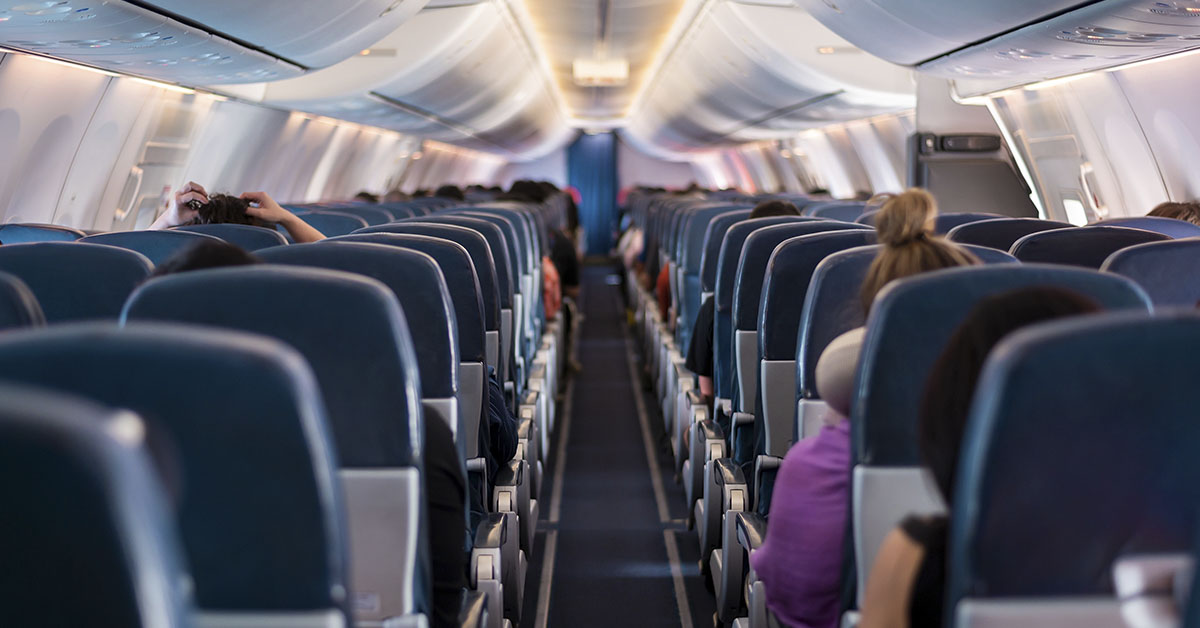 aisle on passenger jet