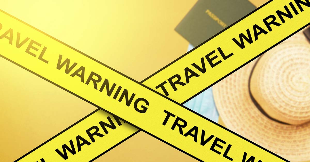 travel warning concept.