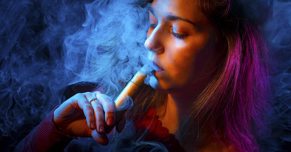 woman vaping