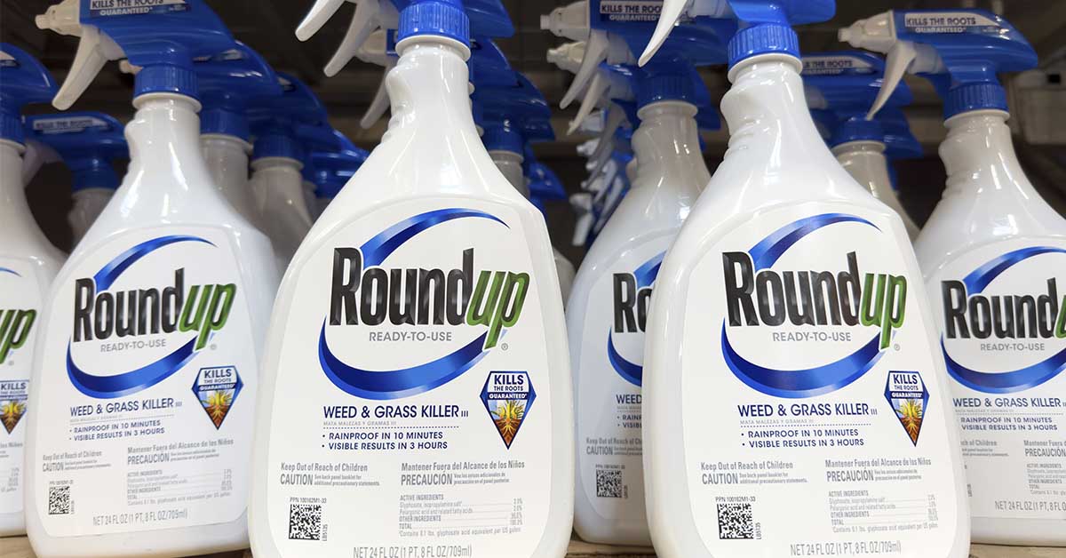 Bottles of RoundUP weed killer