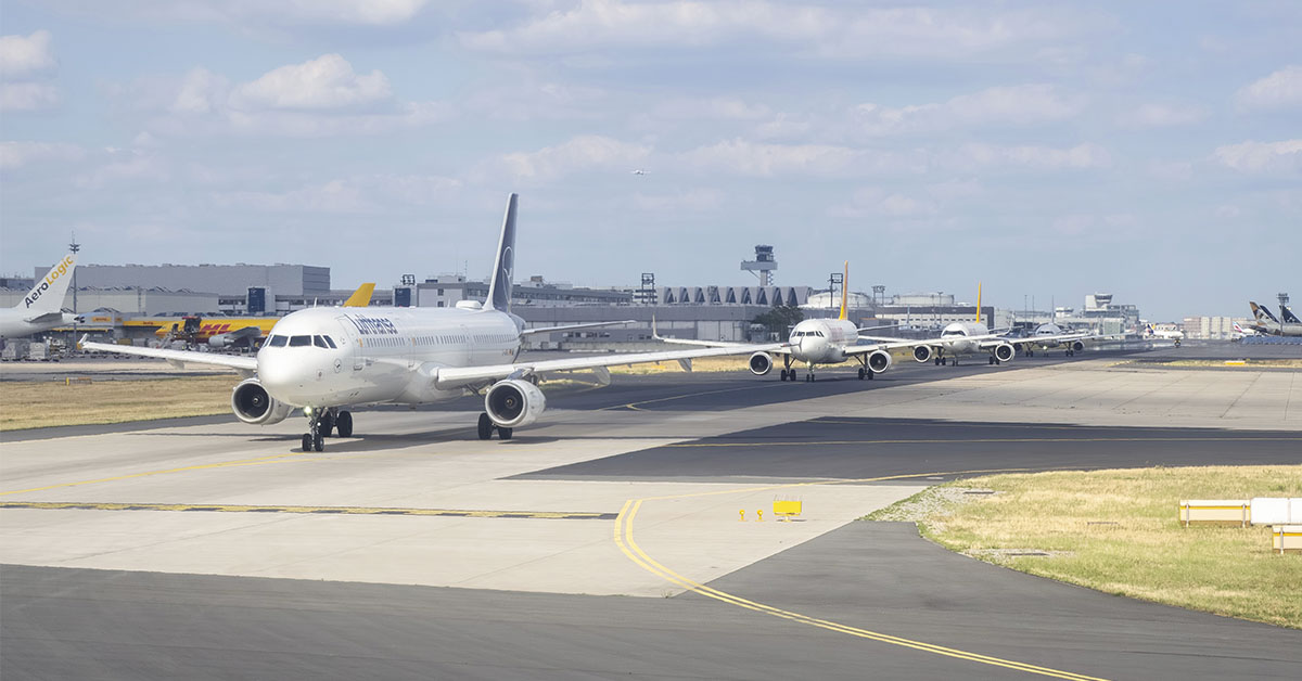 plane on runway