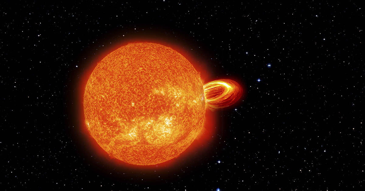 solar flare, which is a sudden release of energy from the Sun's magnetic field. Solar storm concept