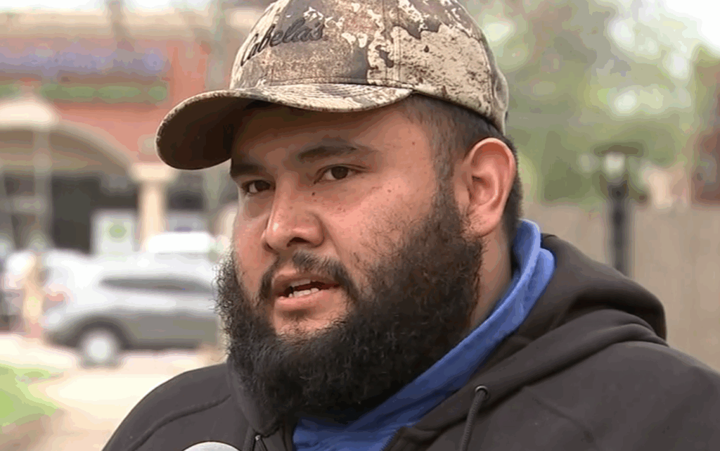 Marco Velazquez, the homeowner who found strangers living in his property, speaks earnestly during an interview about his experience confronting squatters in his South Side Chicago home.