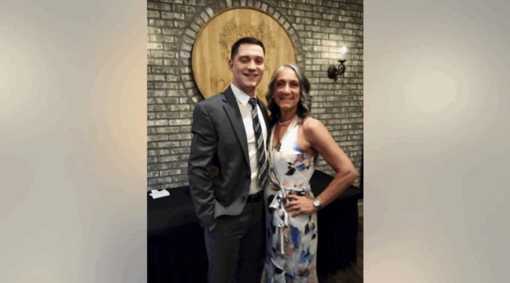 Ryan Kingerski is pictured with his mother, Stefanie Kingerski.