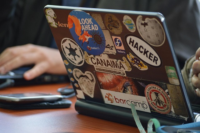 hacker working on laptop