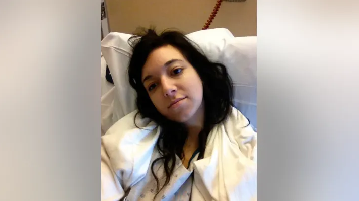 Emma in hospital in 2013