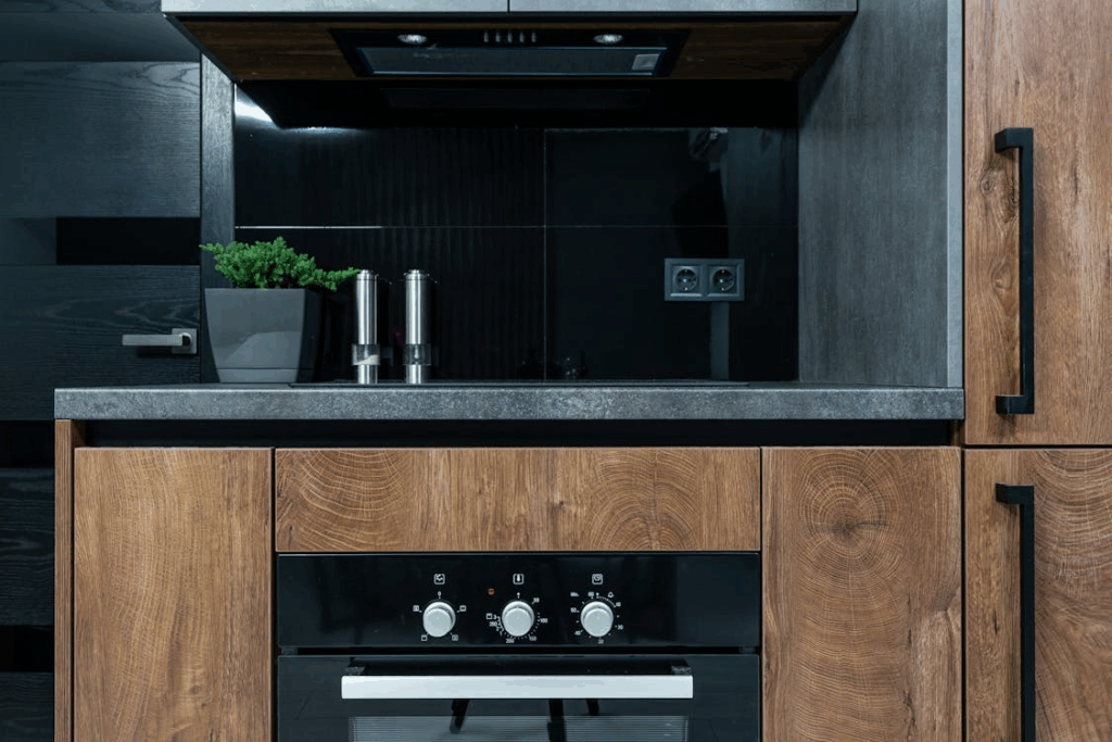 An Interior of a Modern Kitchen Counter