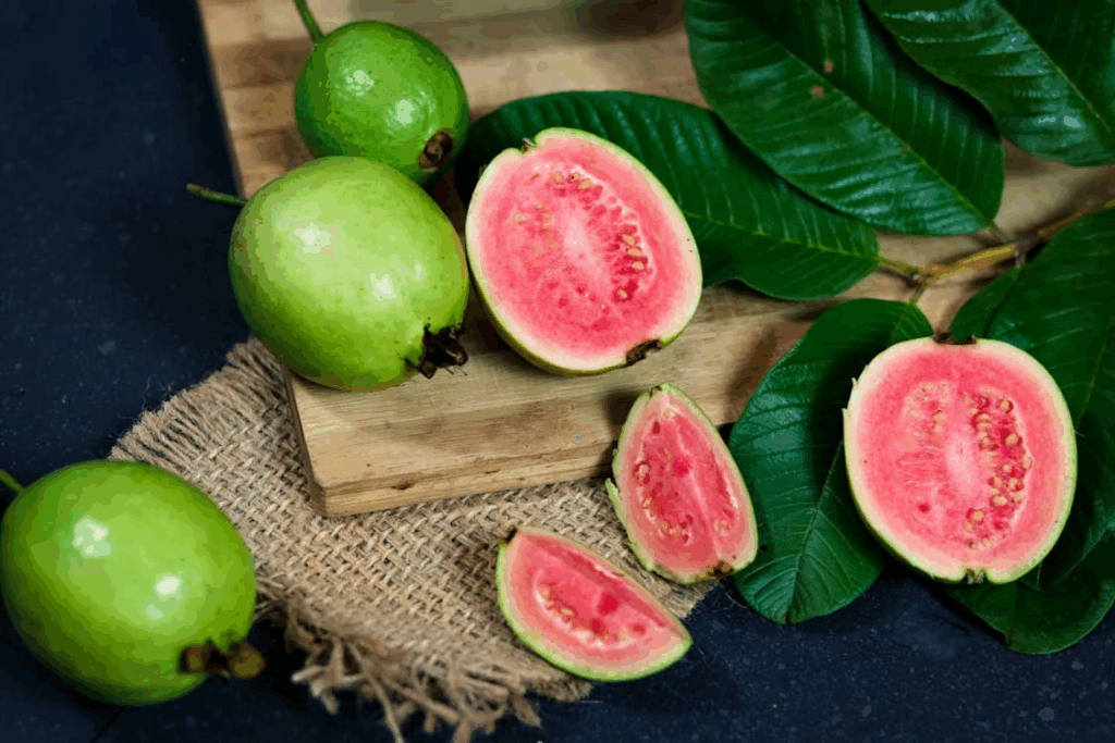 Close-Up Shot of Sliced Guavas