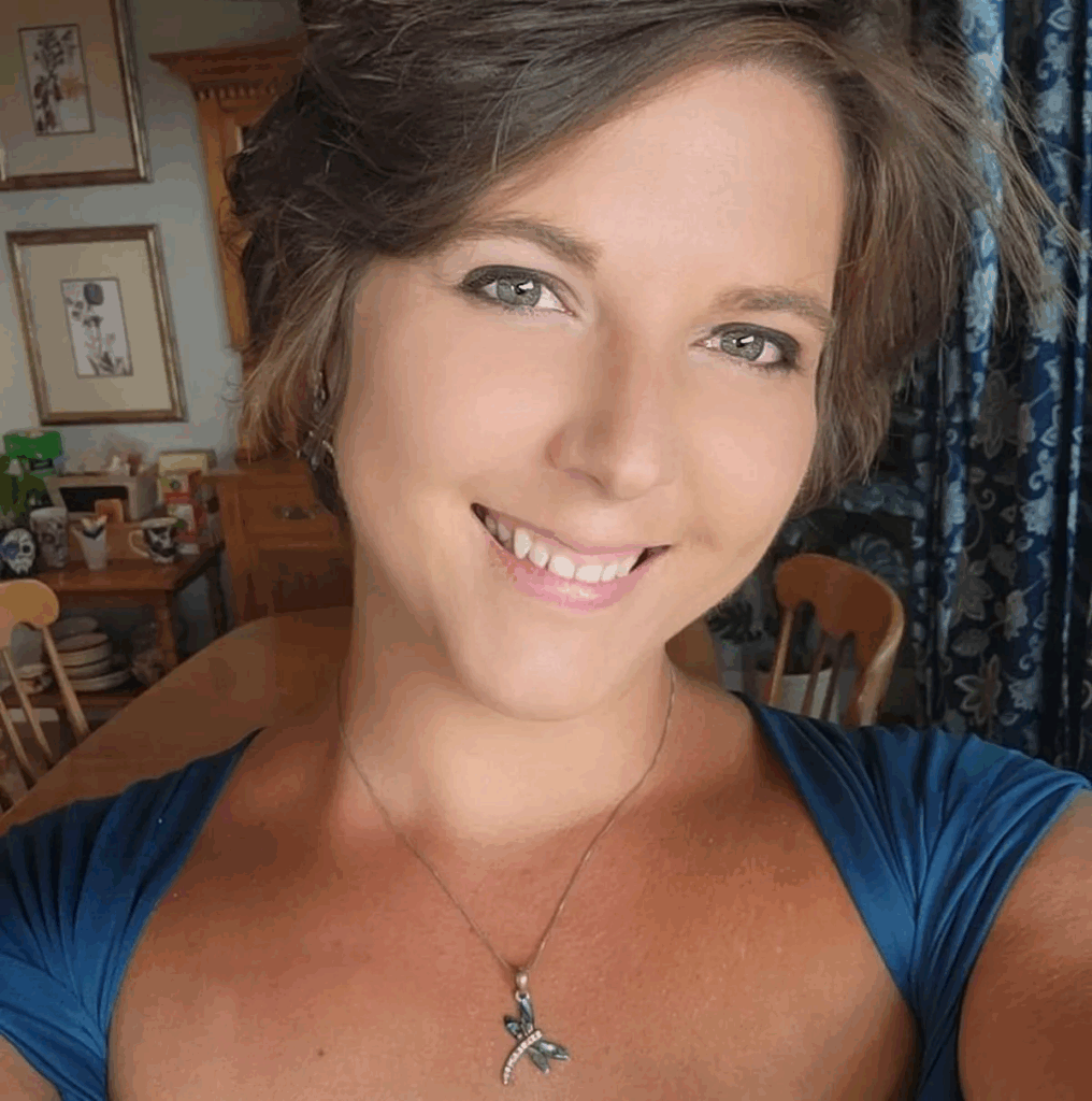 Brianna Lafferty smiling indoors, now helping others through her experience.