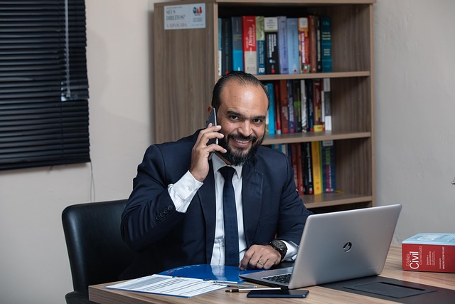lawyer on phone