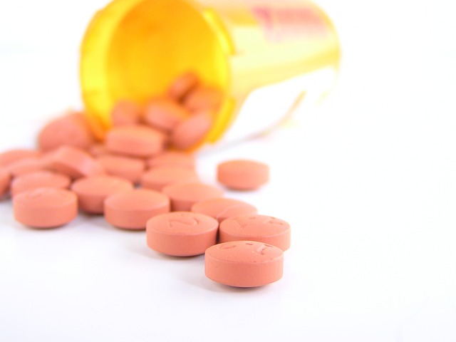 pills in a container