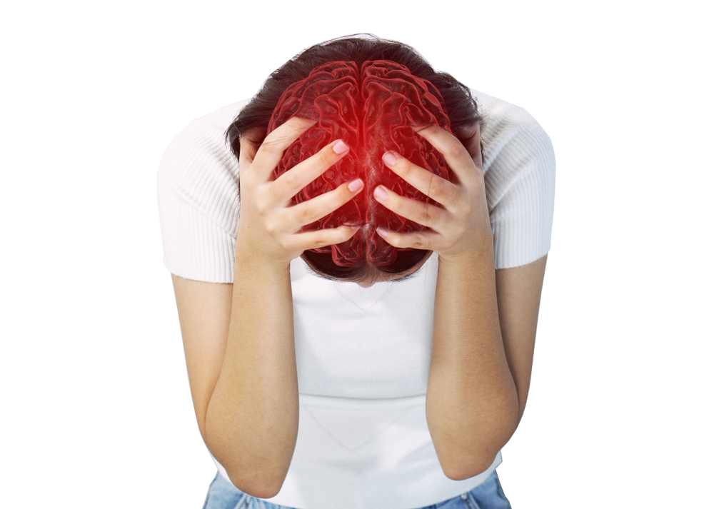 Brain Attack Girl Female Woman Asia Diseases Headache Chronic Trouble Stressed Tried.