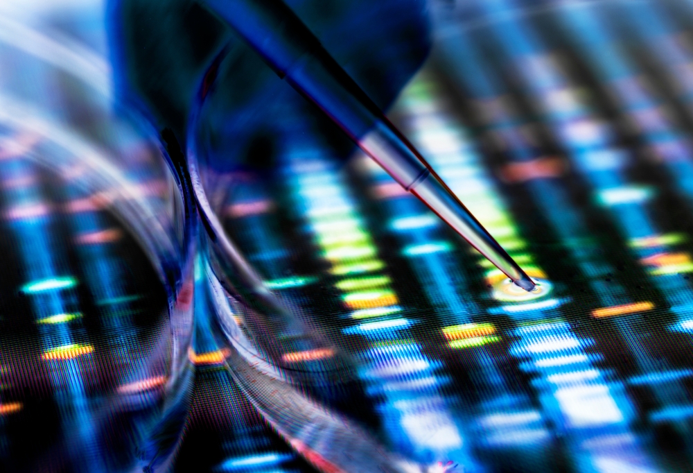 close up of DNA