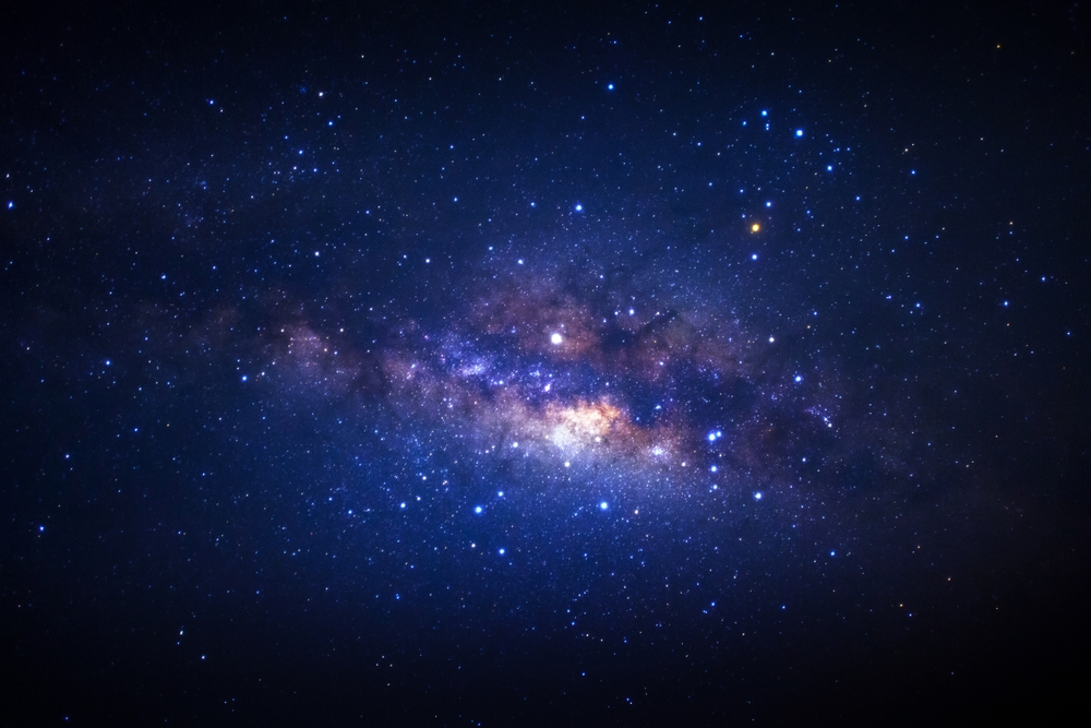 Milky way galaxy with stars and space dust in the universe