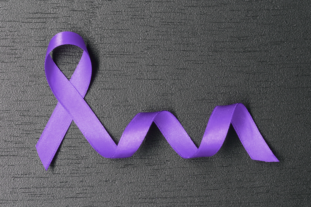 Lavender ribbon. World cancer day concept.