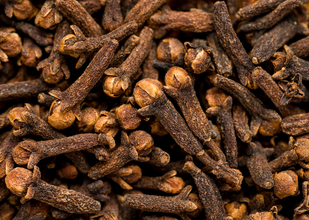 freshly dryed clove spice texture close up