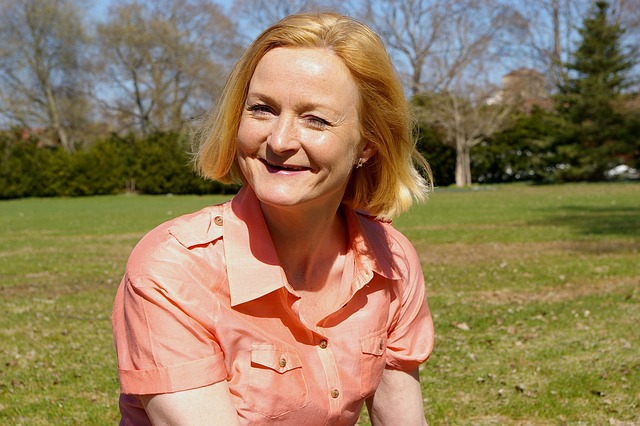 healthy middle aged woman