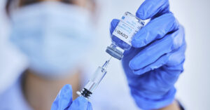 COVID-19 vaccine being administered.