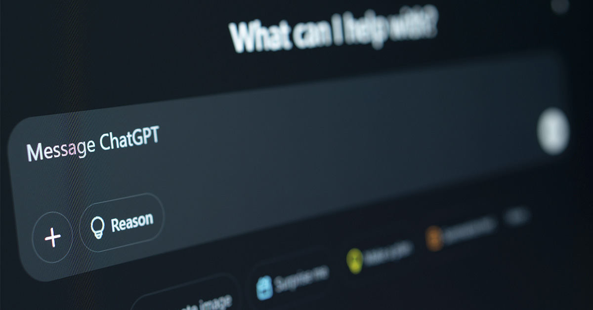 ChatGPT user interface on web browser