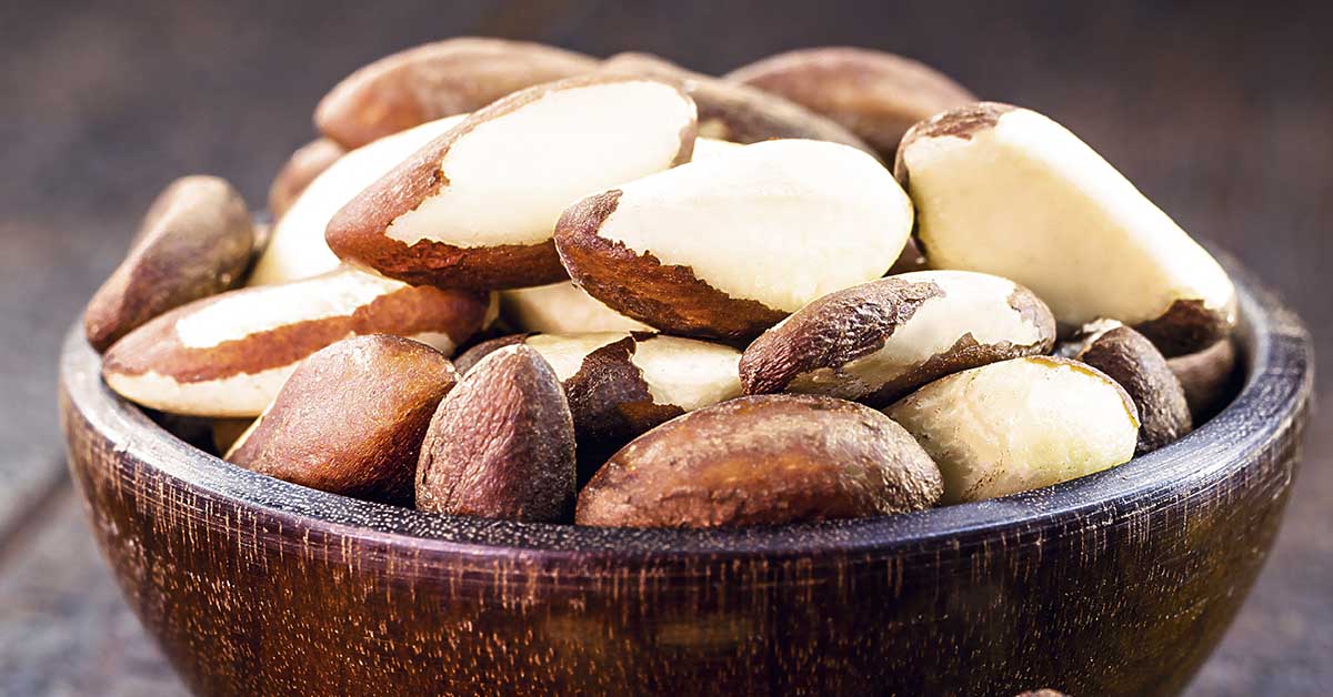 bowl of Brazil nuts