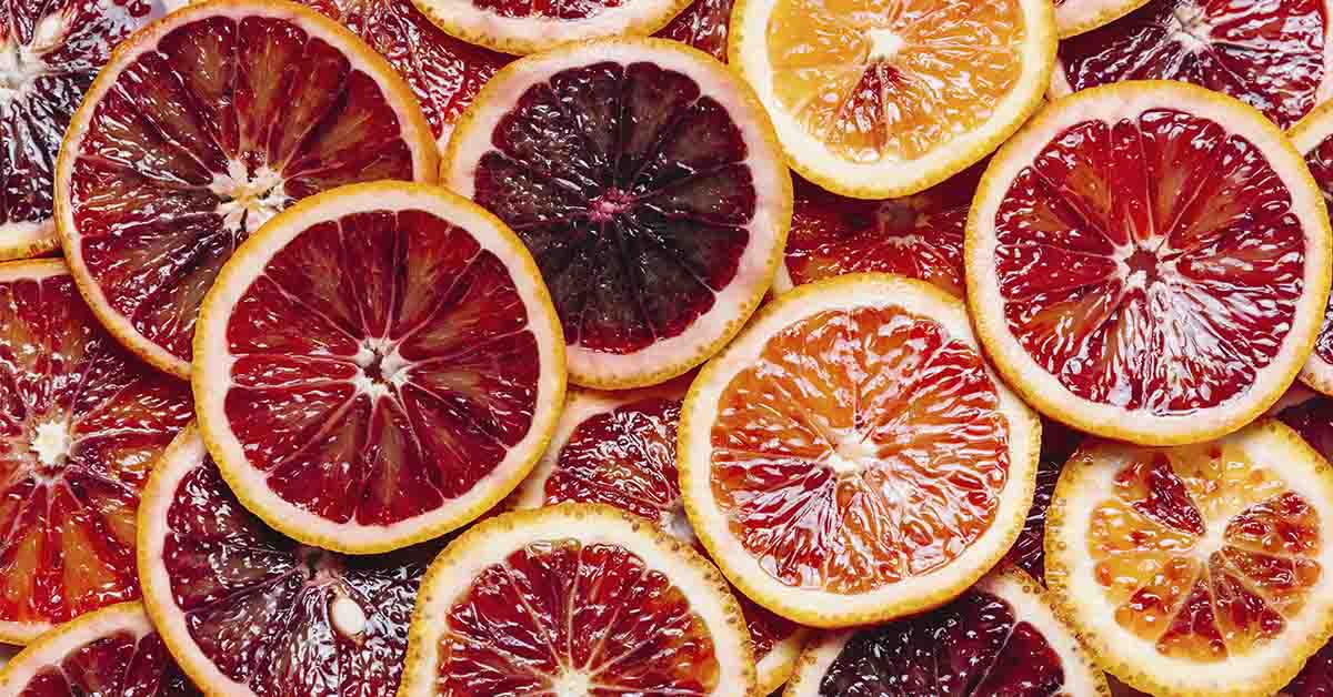 Slices of blood orange