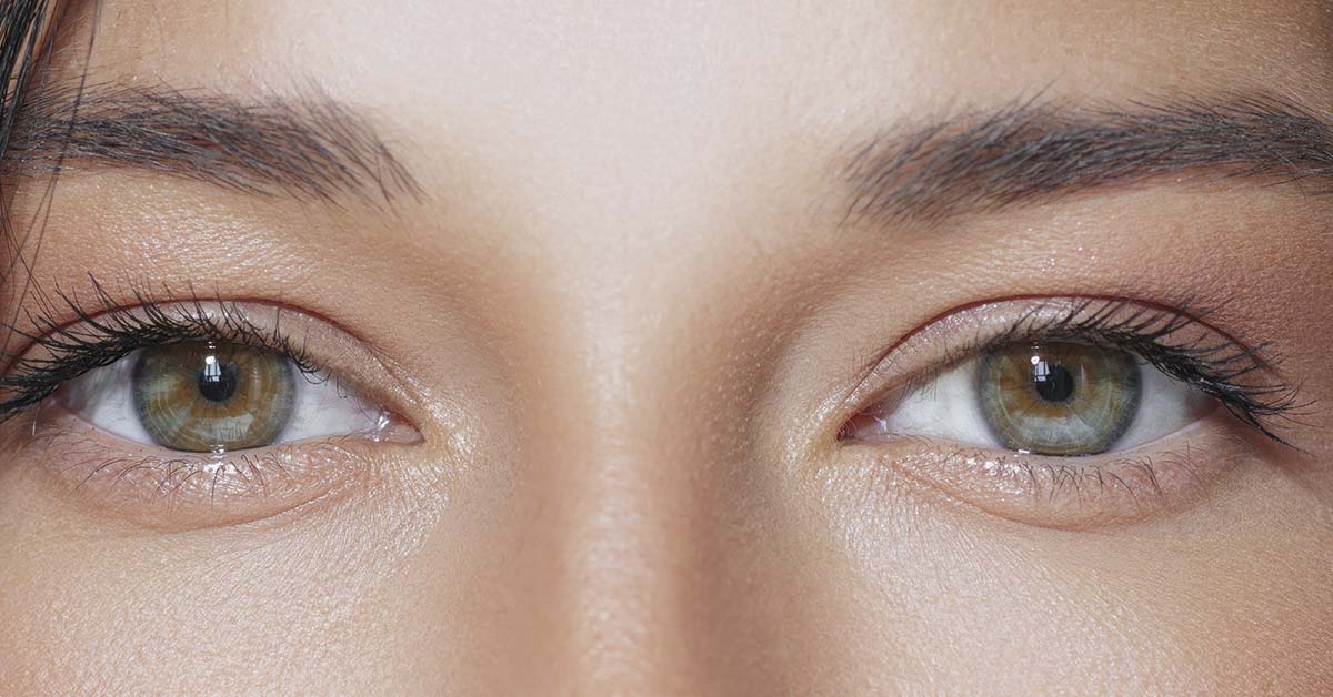 close up of woman's eyes