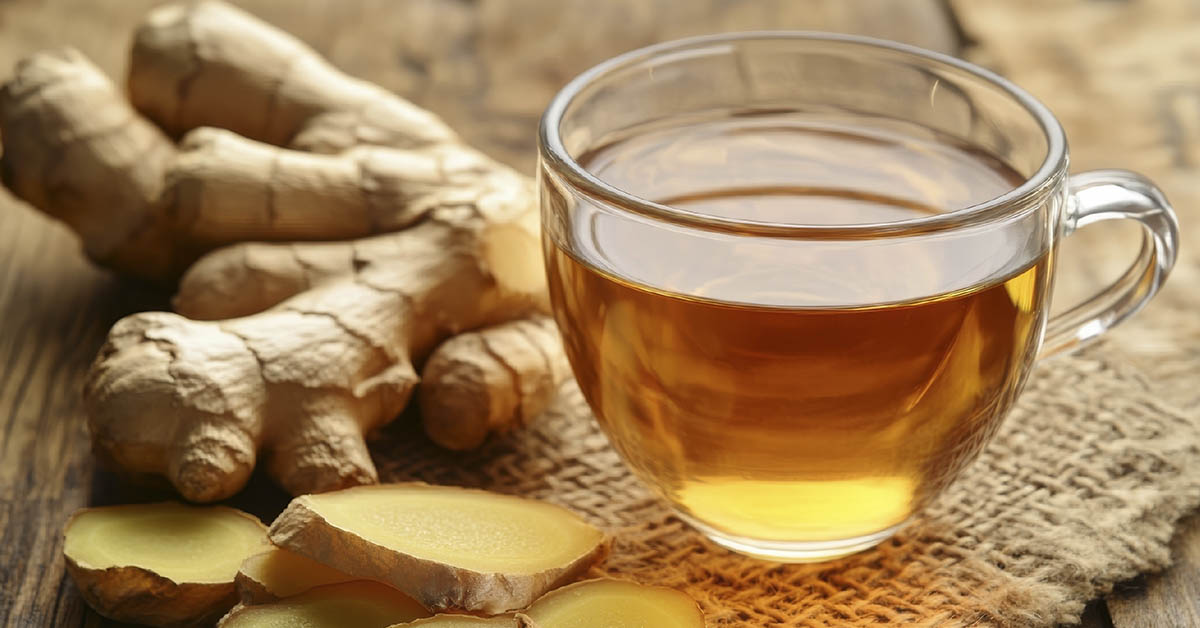 Ginger root and ginger tea