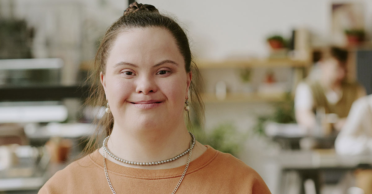 Woman with Down syndrome