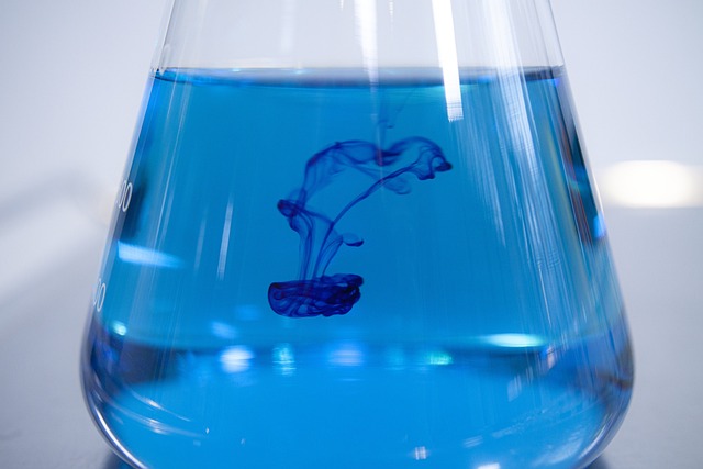 blue dye in water