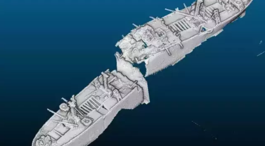 The SS Richard Montgomery has been split in half