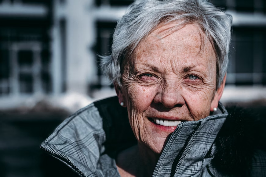 Smiling elderly woman