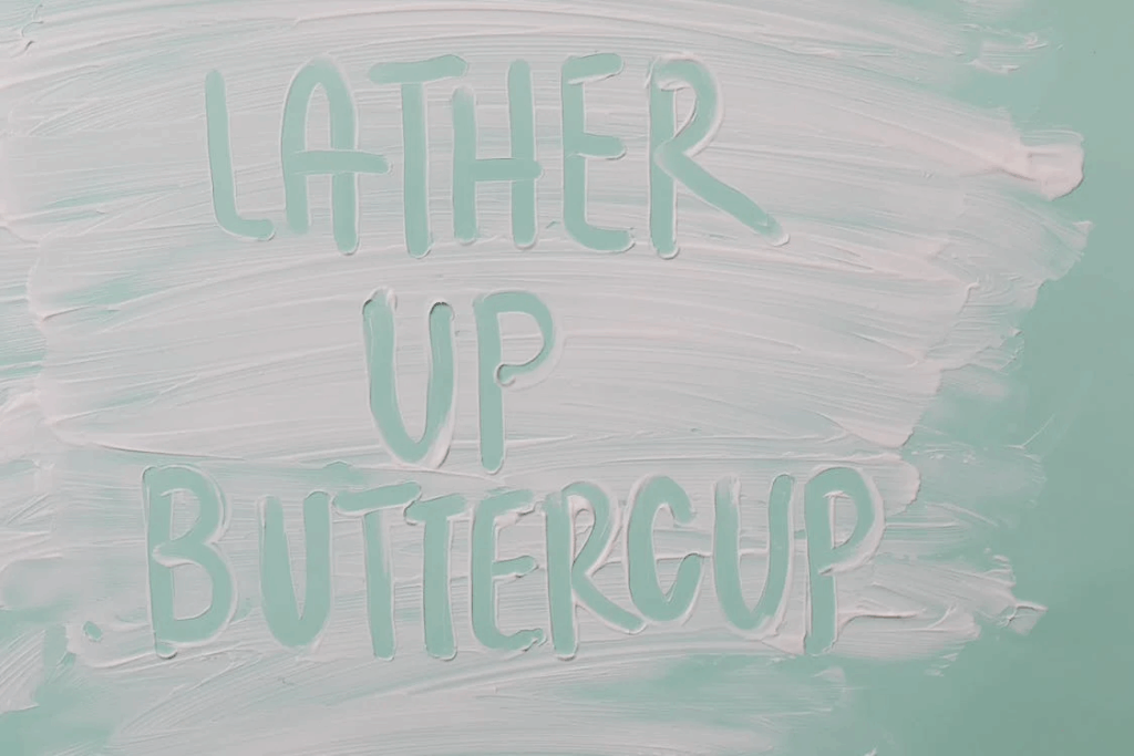 Text on a Scattered Cream