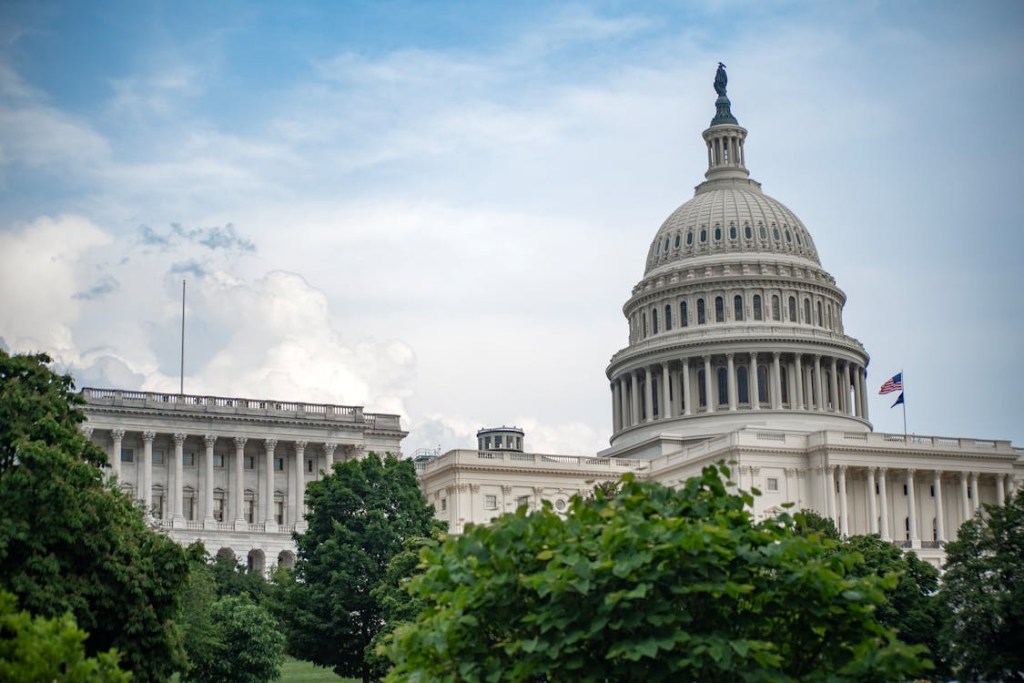 Iconic US Capitol Building in Washington DC