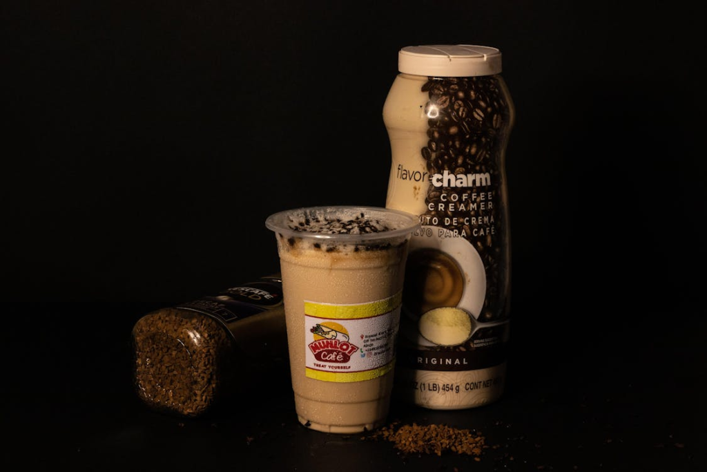 Coffee Drinks in Bottle and Cup
