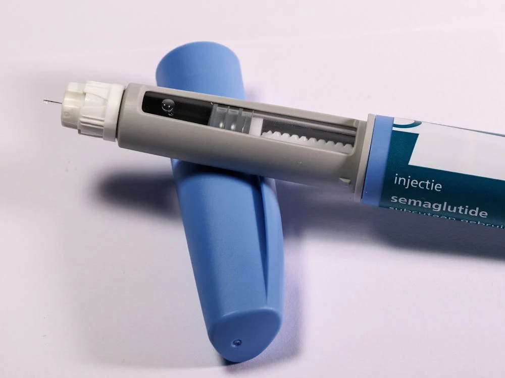 Close-up of Semaglutide Injection Pen on Surface
