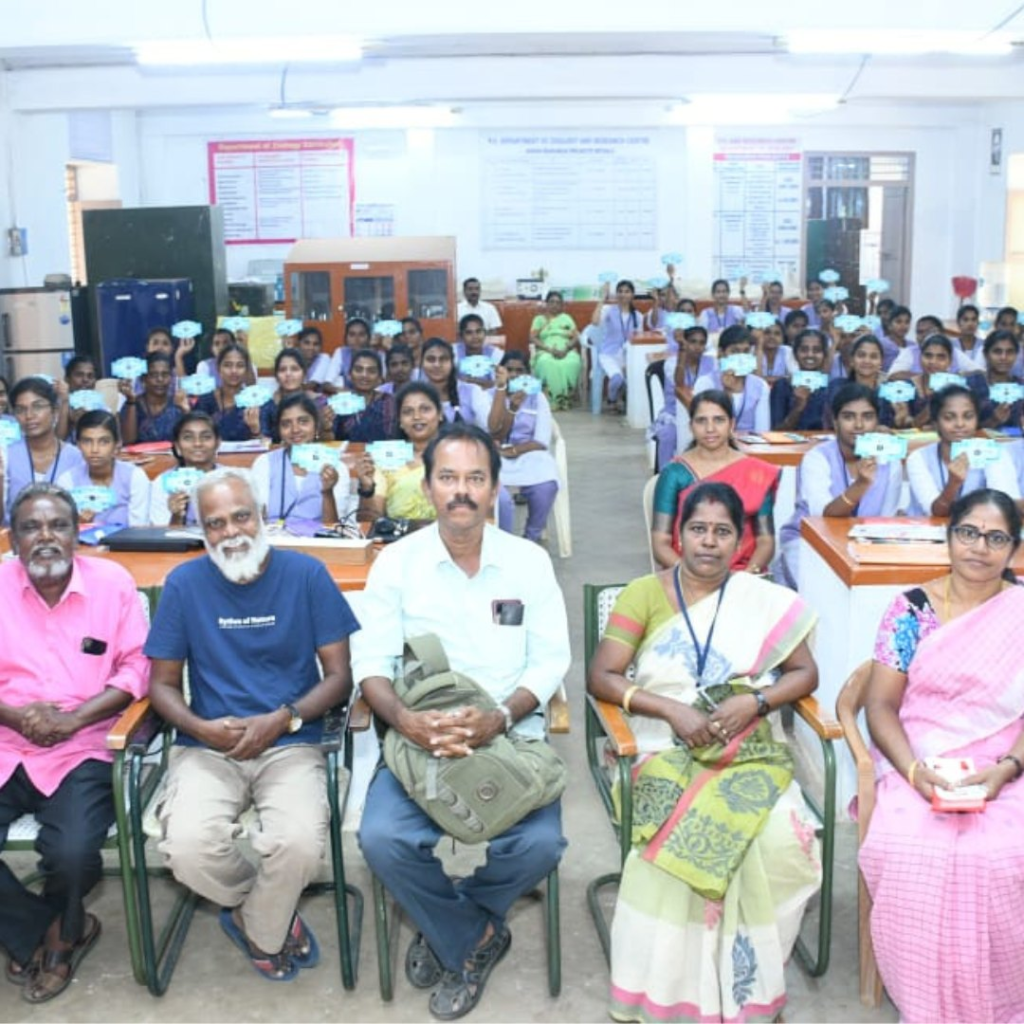 Students from the Foldscope community in India.