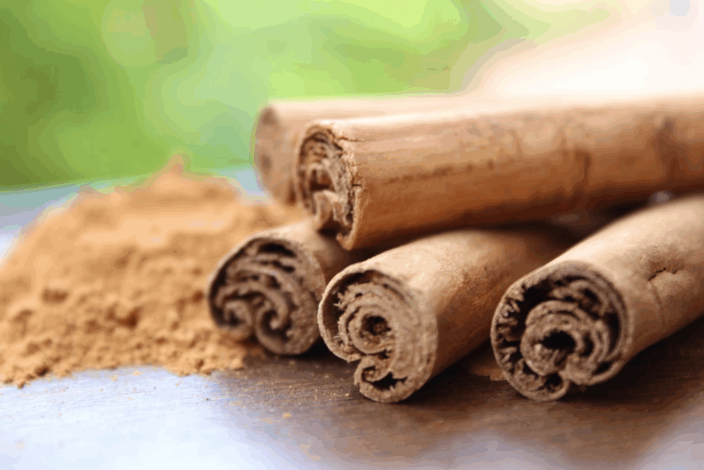 Cinnamon sticks and powder, an antioxidant-packed spice.