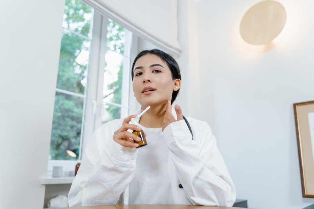A Woman in White Coat
