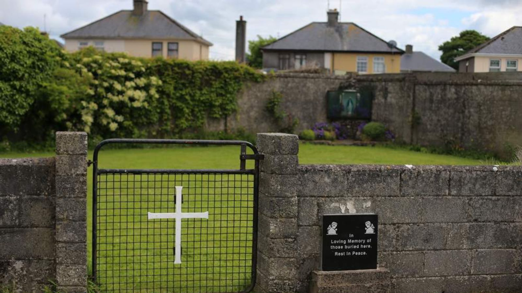 Mass grave at the Bon Secours Mother and Baby Home, Tuam, Galway.