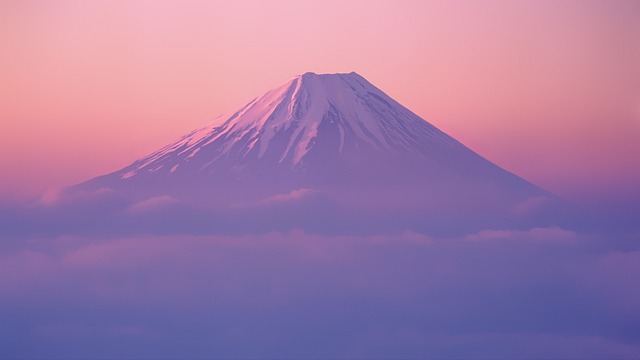 mountain at dusk