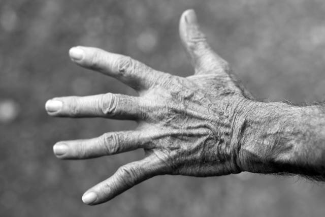 old person's hand
