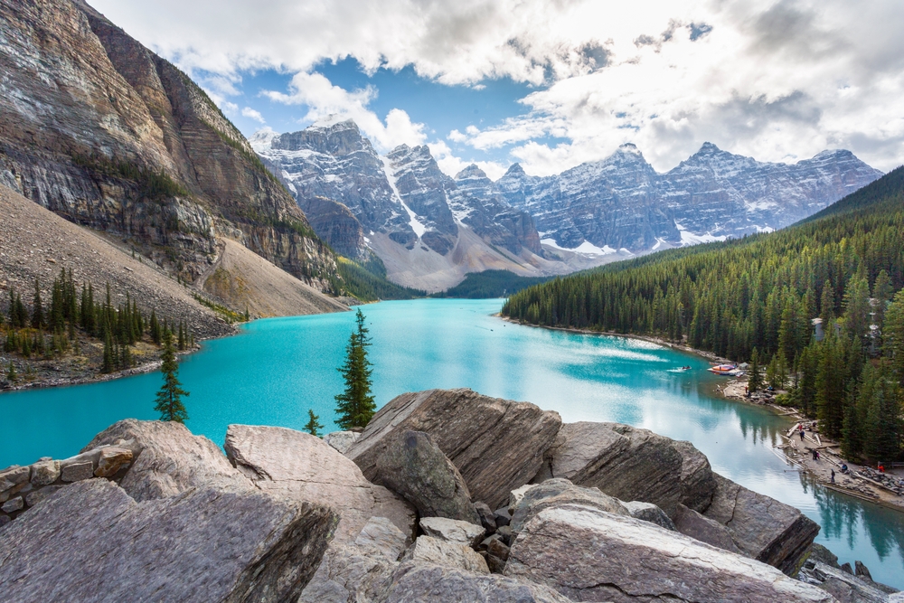 Moraine Lake and the Valley of the Ten Peaks, Banff National Park, UNESCO World Heritage Site, Canadian Rockies, Alberta, Canada, North America