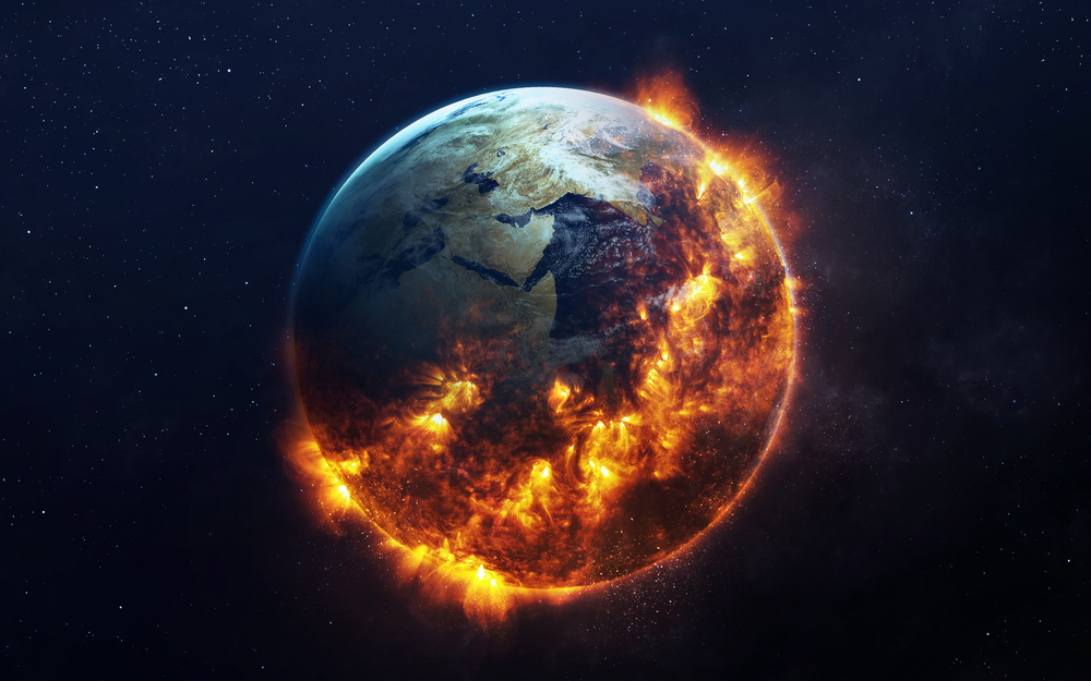Global catasrtophe concept illustration. This image elements furnished by NASA