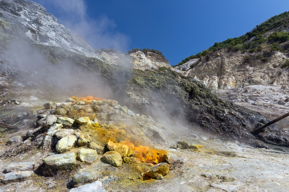 Campi Flegrei - Solfatara Pozzuoli Vulcano crater in italy