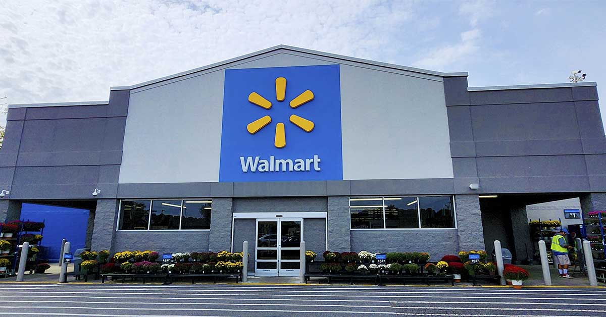out front of a Walmart location