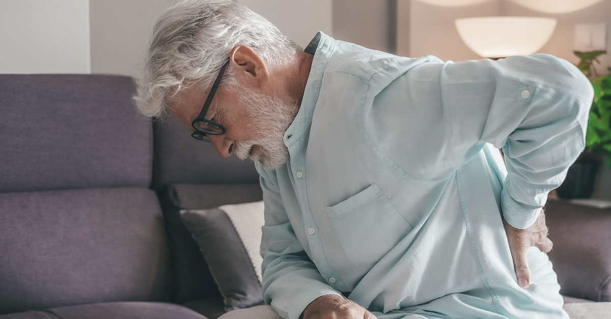 elderly man with back pain