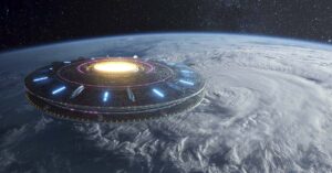 Controversial Study Suggests Alien Technology Approaching Earth Alien Ship orbiting earth
